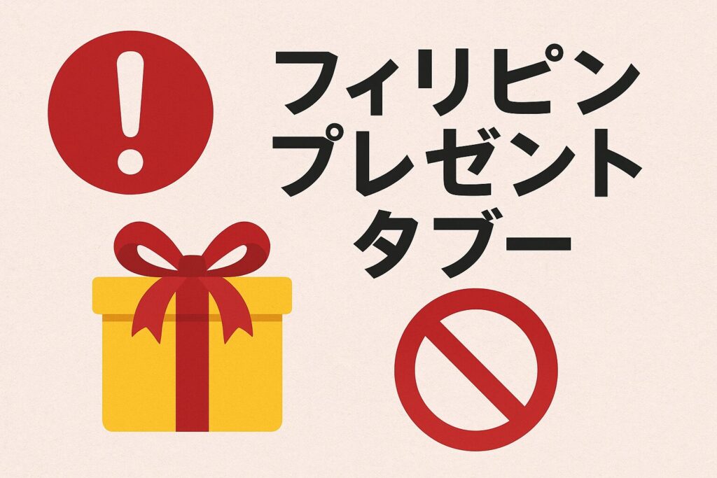 フィリピン　プレゼント　タブー